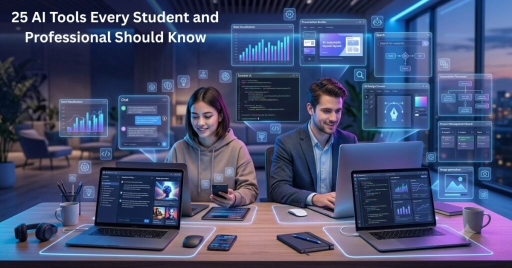 25 AI Tools Every Student and Professional Should Know up 1