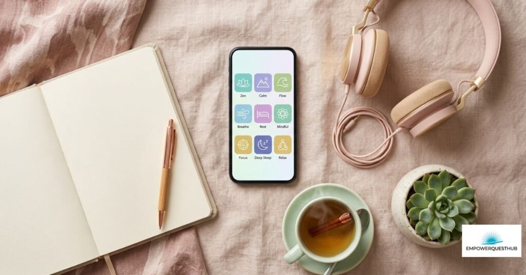 2. Best meditation apps for stress management on a smartphone with mindfulness accessories