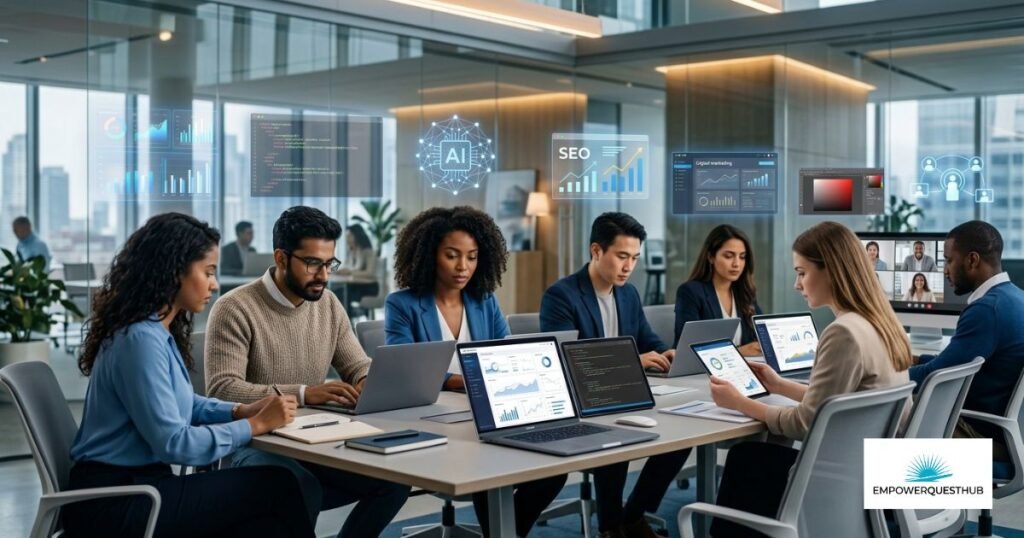 Professionals learning in-demand skills to increase their earning potential in 2026